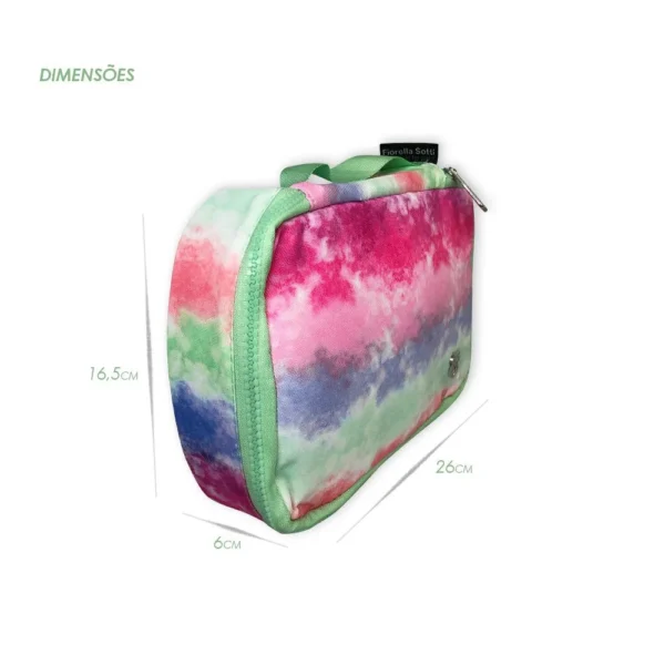 Estojo Escolar Quadrado Grande Feminino Tie Dye