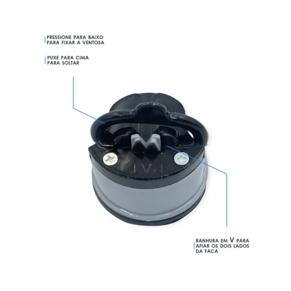 CLA03006-2 Amolador Afiador De Facas Canivetes Tesouras Com Ventosa - 2