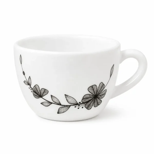 CO0540093-2 Conjunto 6 Xícaras Florid Vine 130ml - Branca - 2
