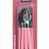 CO2307286-1 Conjunto talheres 12 peças de inox /Rosa