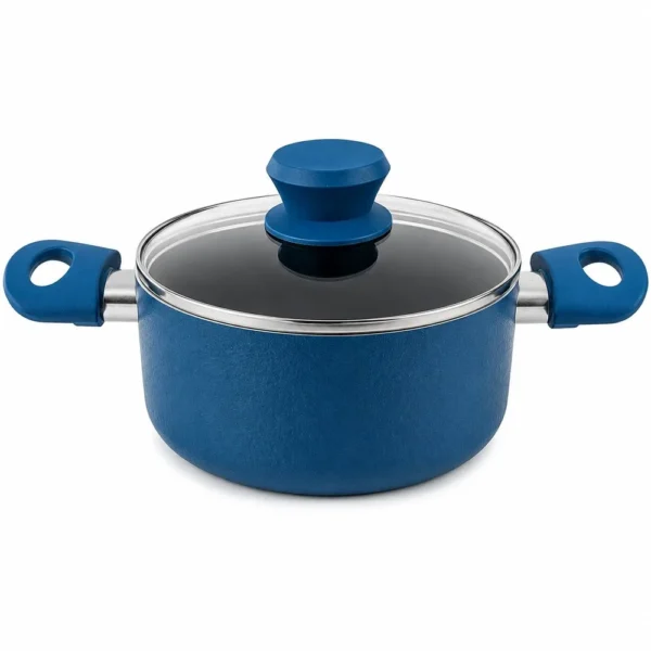 CO2316424-4 Panela Antiaderente Cerâmica com Tampa 18cm - Azul - 4