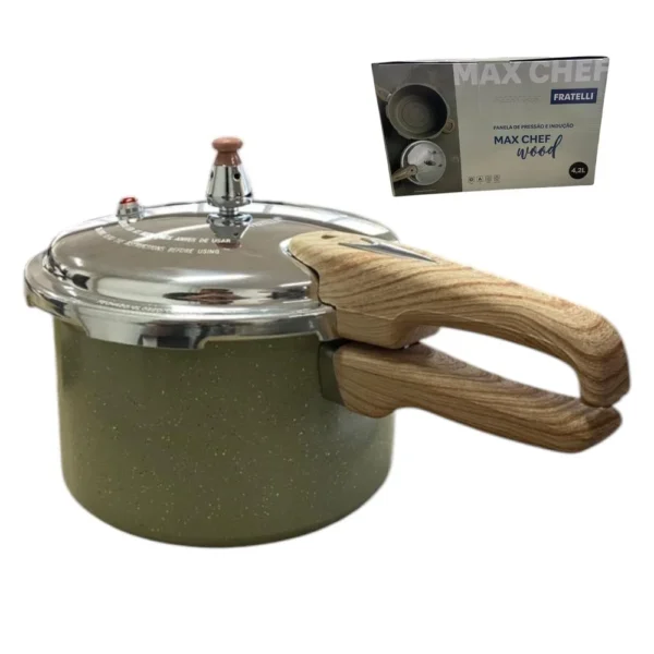 CO2317193-2 Panela de Pressão Max Chef Wood Indução 4,2L - Verde acinzentado - 2