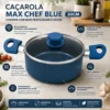 CO6962476-4 Caçarola Antiaderente Cerâmica de 20cm - Azul - 4