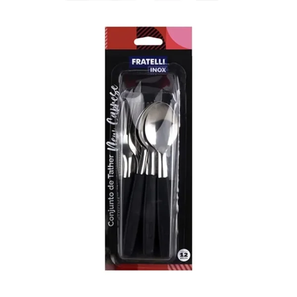 CO6966443-1 Conjunto talheres 12 peças de inox - Preta