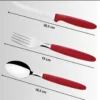 Conjunto de talheres inox c 12 peças/ Vermelha - 2