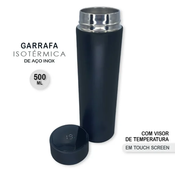 CO6967983PT-1 Garrafa Térmica Medidor Temperatura Digital Squeeze Portátil