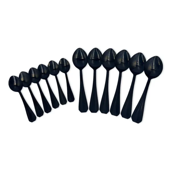 Faqueiro Conjunto Talheres Luxo Black 24 Peças Inoxidavel - 4