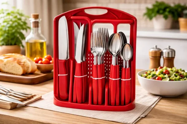 CO9112018-2 Conjunto de Talheres Caprese 26 Peças - Vermelha - 2
