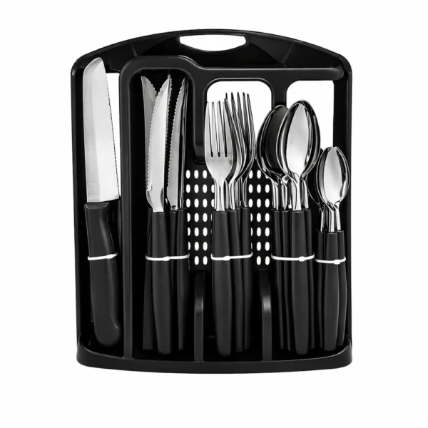 Conjunto de Talheres Caprese 26 Peças - Preta - 4