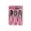 Jogo De Talheres Faqueiro Aço Inox Com Gaveteiro - Rosa - 3