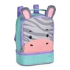 CP3404Lzebra-1 Lancheira Térmica Infantil Escolar Passeio Costas