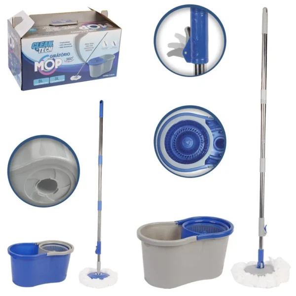 CT0001-11 Mop Giratório 360º com Balde Duplo - Sortido - 11