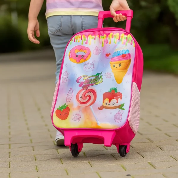 Mochila de Rodinhas Infantil Sweeties - Rosa - 5