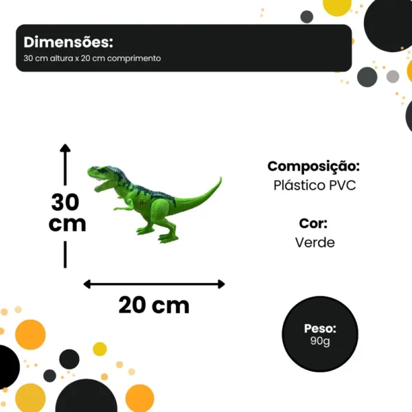 Conjunto 2 Dinossauros de Brinquedo Rugido Selvagem - 6