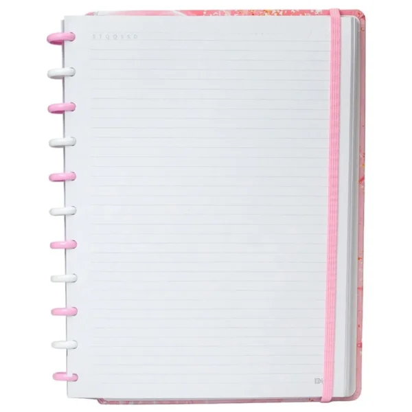Caderno Disko Gran Capa Dura Disco Reposicionável Rosa Grande G - 3
