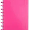 Caderno Inteligente Disco Grande Ping G 60 Folhas Reposicionáveis Capa Dura Rosa Elástico