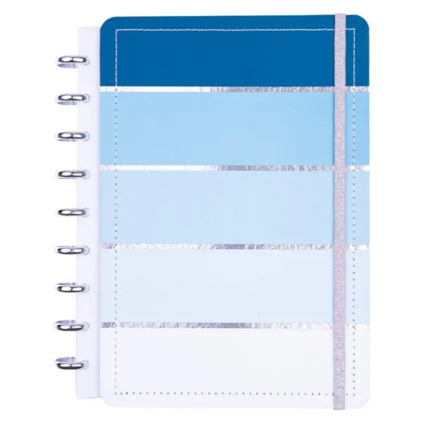 DK21E322-1 Caderno Capa Dura Listral Azul Grande G Disco Reposicionável