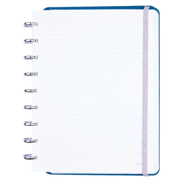 DK21E322-3 Caderno Capa Dura Listral Azul Grande G Disco Reposicionável - 3