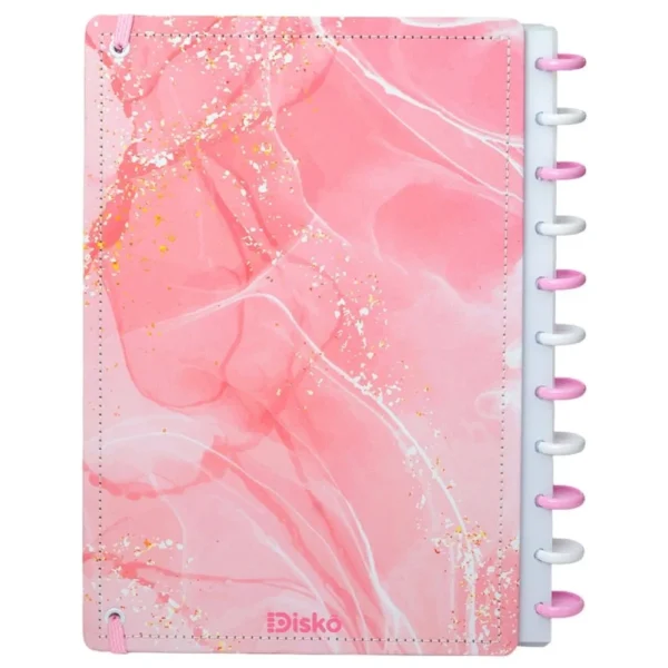 DK22C214-2 Caderno Capa Dura Médio M Disco Reposicionável Gran Rosa - 2
