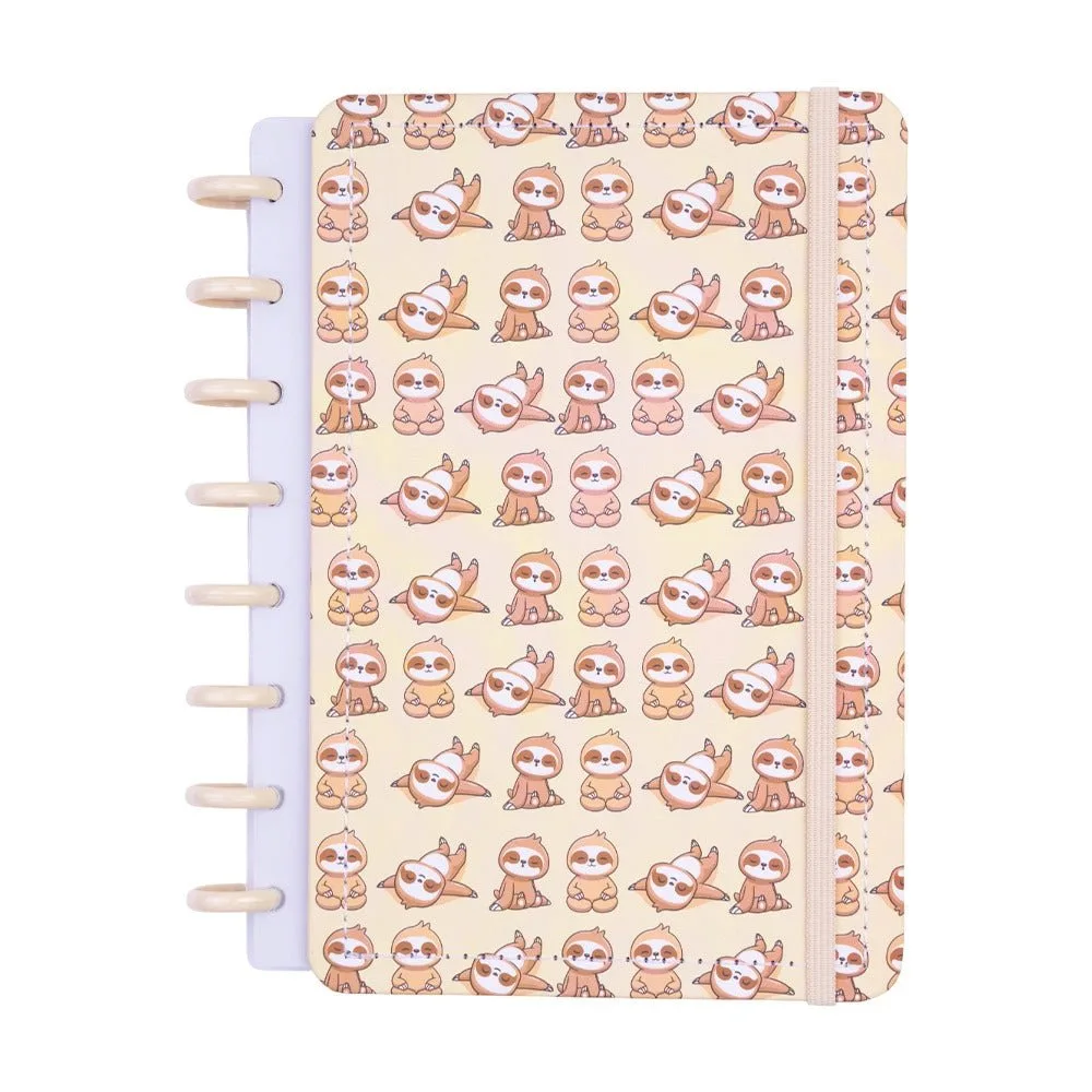 DK23E902-1 Caderno Disko Preguiças P Pequeno Capa Dura Disco Reposicionável Escolar