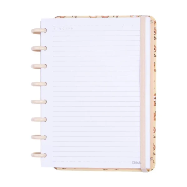 Caderno Disko Preguiças P Pequeno Capa Dura Disco Reposicionável Escolar - 3