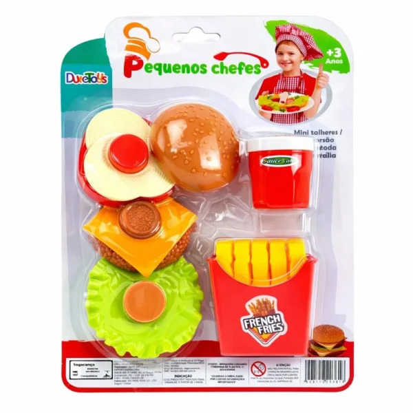Kit Comida Infantil Pequenos Chefs Brinquedo Cozinha