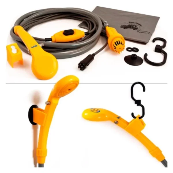 Chuveiro Portátil Para Camping Acendendor de Carro 12V - Laranja - 12