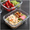Pote Retangular Hermético Com Divisória Vidro 1520ml - 4