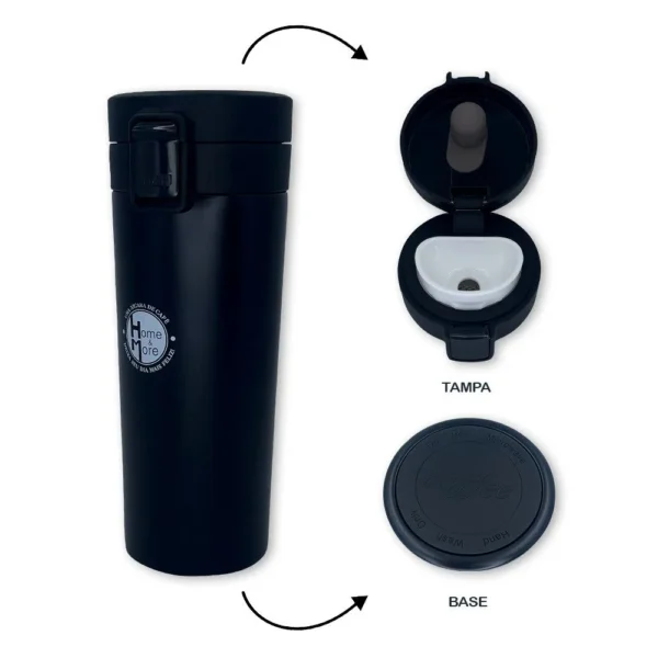 HM240-PT-1 Copo Térmico Infusor 380ml Aço Inox Garrafa A Vácuo - 3