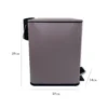 Lixeira Retangular Com Pedal Slim 5 Litros