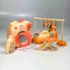 MD8076-1 Kit Lavanderia Infantil Com Máquina De Lavar Ferro Tábua E Acessórios De Brinquedo