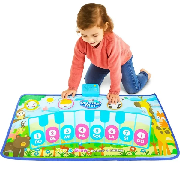 Tapete Musical Piano com 8 teclas e 3 modos de música - Azul - 3