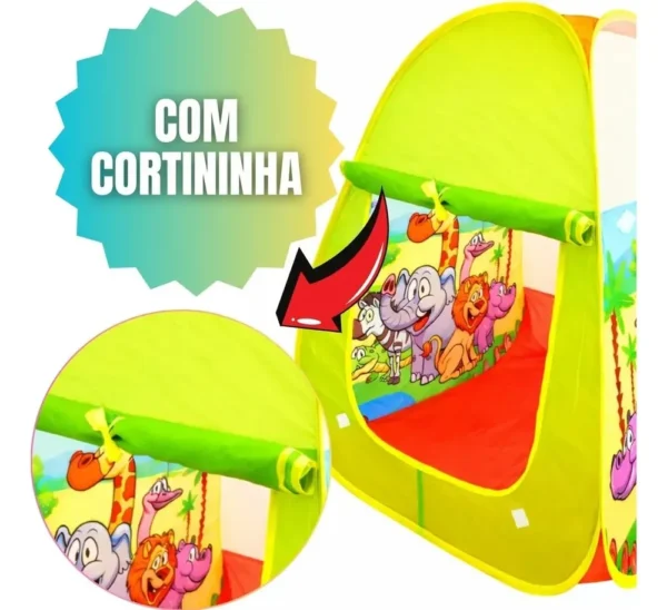 Barraca Infantil Dobrável Brinquedo Cabana Portátil - 2