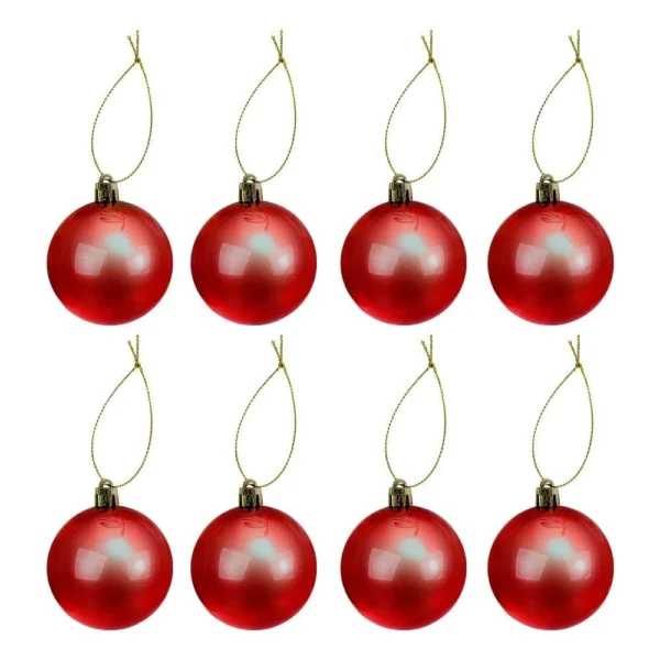 NTB40613-VM-1 Kit com 44 Peças de Enfeite Natalino com Estrela, Bolinhas, Festão e Cordão de Pérolas - 2