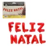 NTF46002-6 Kit Balões Balão Metalizado Vermelho De 37 Cm - Feliz Natal - 6