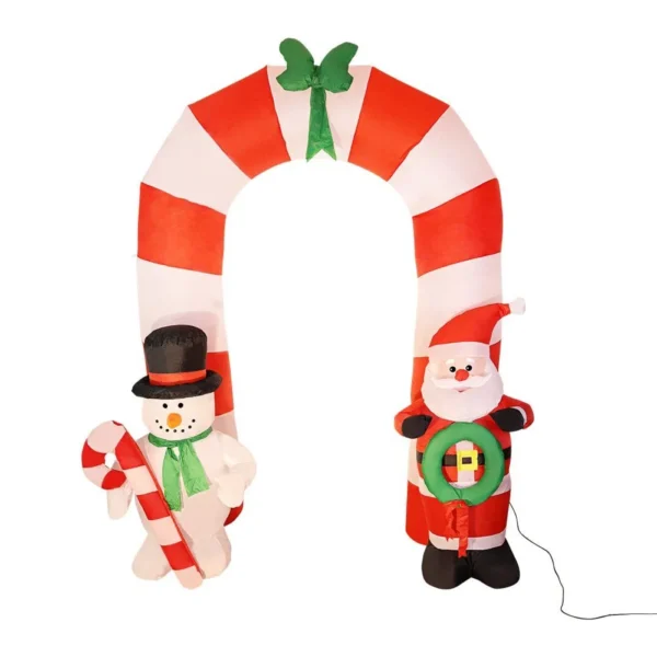 Decoração De Natal Arco Inflável Grande Papai Noel Led 2,50m - 2