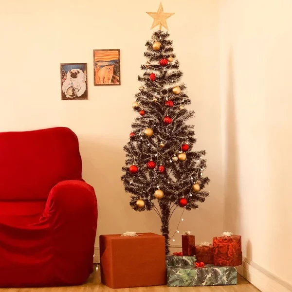 NTY12180-6 Árvore Pinheiro De Natal Luxo Verde Nevada 1,80m 320 Galhos - 6