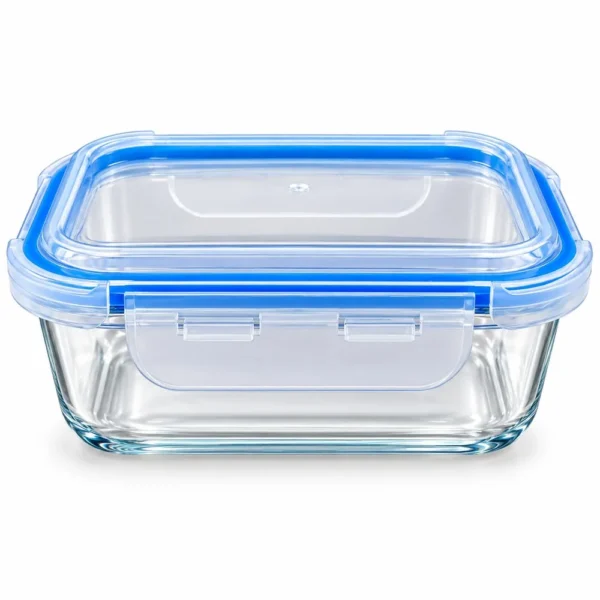 PTE-006-3 Pote Hermético Retangular de Vidro 640ml