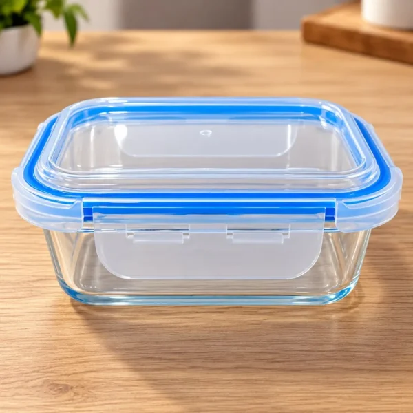 PTE-008-4 Pote Hermético Retangular de Vidro 370ml - 4