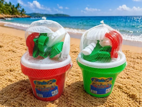 RB04-1 Kit Castelo Balde Praia Infantil 9 Peças