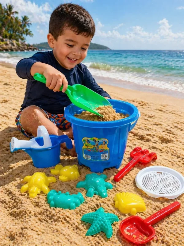 Kit Aventuras No Castelo Balde Praia Infantil com acessórios - 2