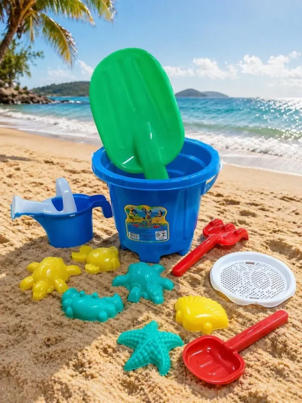 Kit Aventuras No Castelo Balde Praia Infantil com acessórios - 3