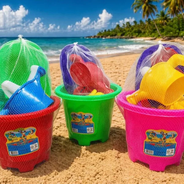 RB06-4 Kit Aventuras No Castelo Balde Praia Infantil com acessórios - 4