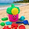 RB10-1 Kit Balde Regador Infantil Praia com Acessórios 8 Peças