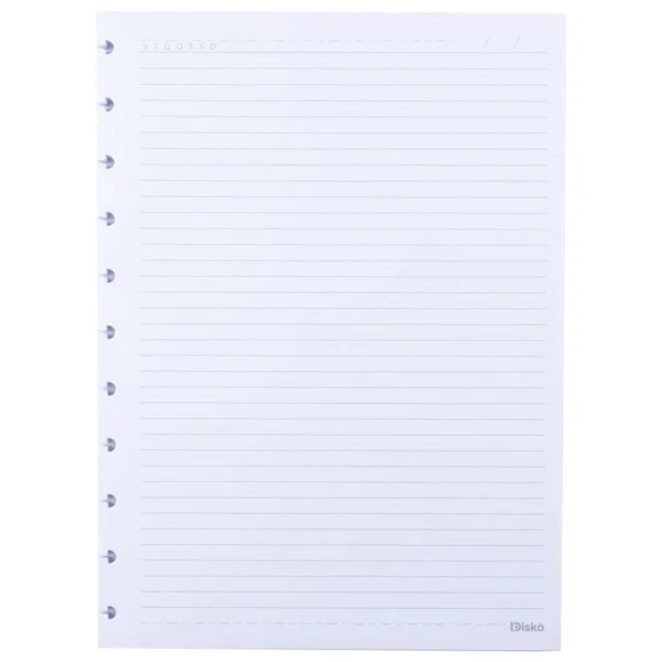 RF21C062-2 Refil Disko 50 Folhas Pautadas Grande G Caderno Disco Reposicionável Escolar - 2
