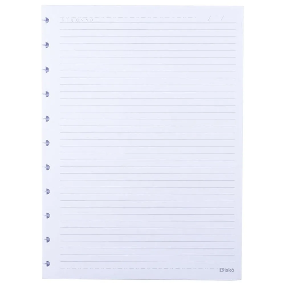RF21C062-2 Refil Disko 50 Folhas Pautadas Grande G Caderno Disco Reposicionável Escolar - 2