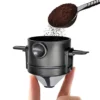 Mini Filtro Coador de Café Portátil Reutilizável Com Suporte Dobrável - 3