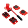 Kit Levantador de Móveis com Rodinhas 5 Peças - Vermelha
