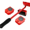 Kit Levantador de Móveis com Rodinhas 5 Peças - Vermelha - 3