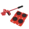 Kit Levantador de Móveis com Rodinhas 5 Peças - Vermelha - 8